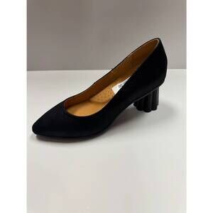 NEW 1936 women's croco print leather heel in black croc